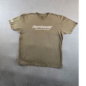 Fasthouse Racing T Shirt Mens‎ 3XL Green Tee Moto Racing Graphic